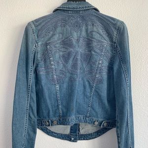 WILLIAM RAST Embroidered Jean Jacket, Size S